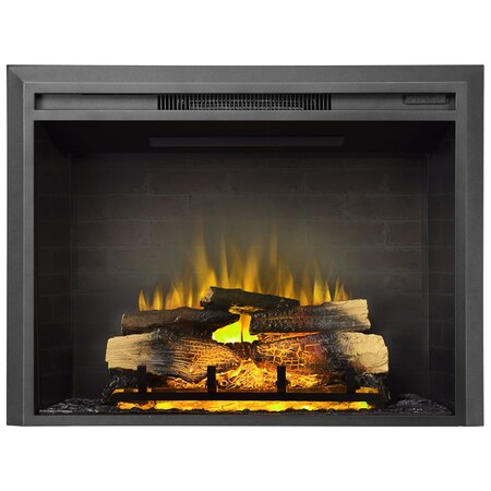 Edendirect 35'' Electric Fireplace Insert, Remote Control, Adjustable Flame Brightness, 750W/1500W EF264A